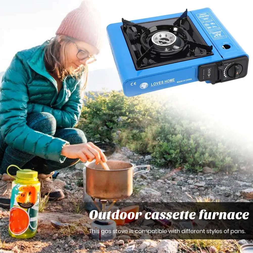 

Outdoor Gas Stove Portable Stainless Steel Butane Stove Ideal Outdoor Cooking Equipment for Camping Bbq Picnics Hiking Camping