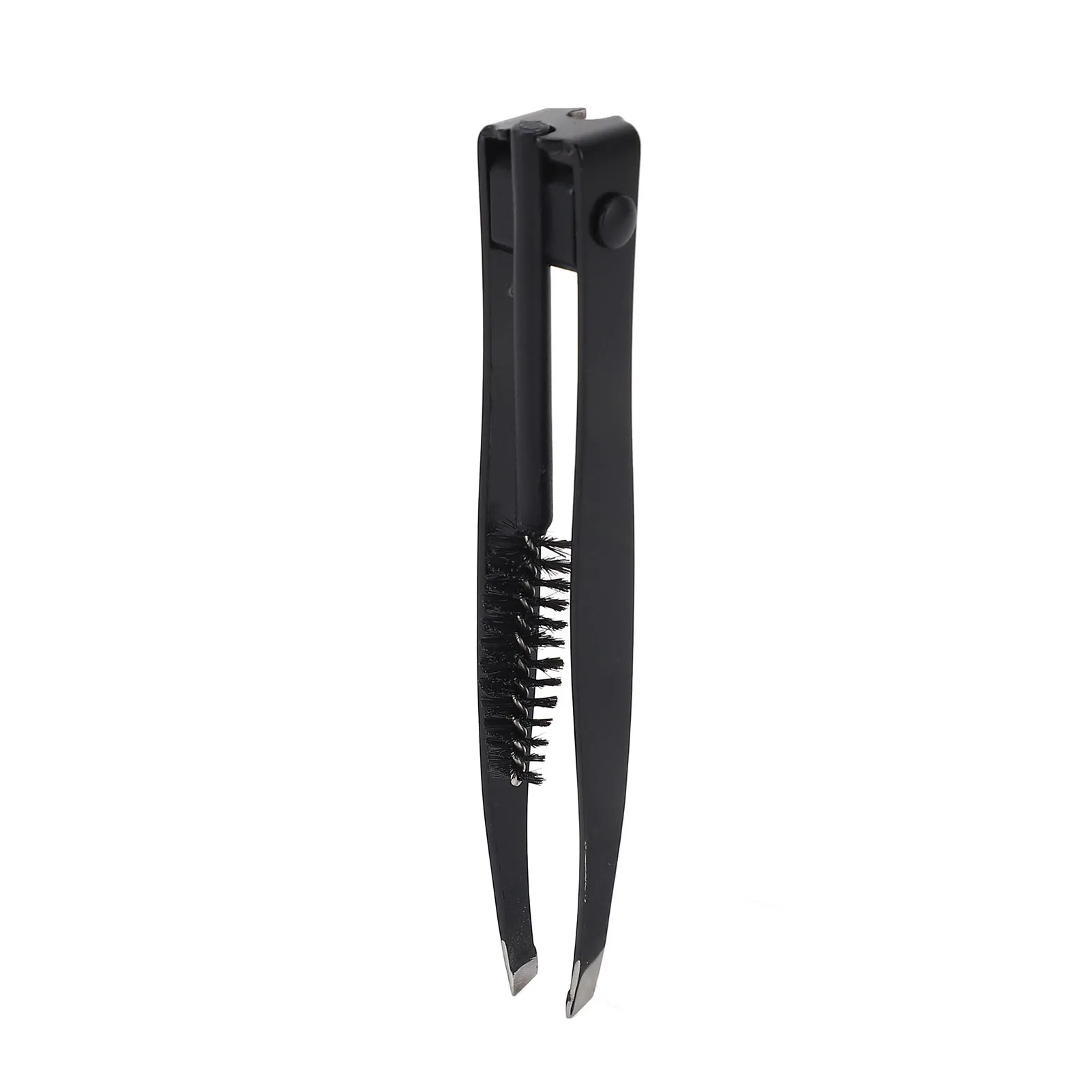 Eyebrow Tweezer Black Tight Bite Compact 2 In 1 Stainless Steel Multifunctional Eyebrow Comb for Makeup
Eyebrow Tweezer Black Tight Bite Compact 2 In 1 Stainless Steel Multifunctional Eyebrow Comb for Makeup