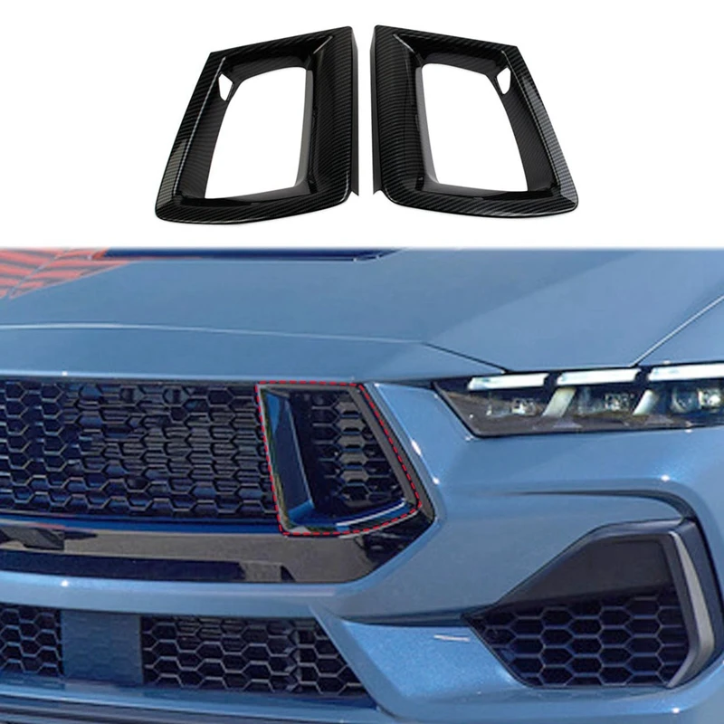 

Передний бампер, решетка радиатора, отделка для Ford Mustang 2024 GT/GT, аксессуары премиум класса, углеродное волокно