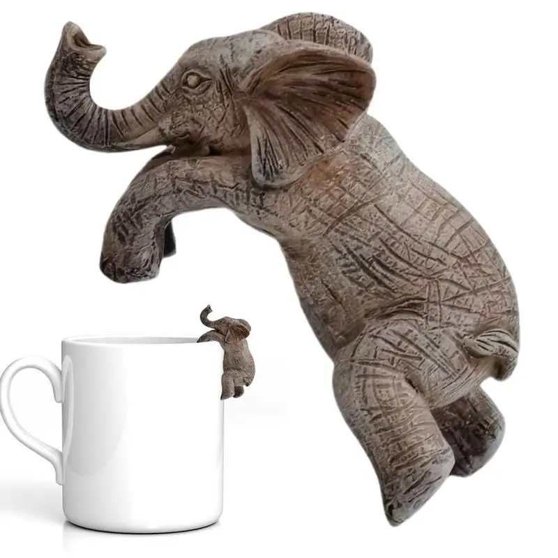 

Plant Pot Huggers Figurine Animal Edge Elephant Figurine Planter Pot Hanger Decorations For Balcony Garden Flower Pots