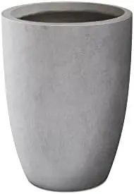 Concrete/Fiberglass Indoor & Outdoor Lightweight Decorative Plant Pots with Drainage Hole, Single Planter, 18.1" H, Pure
Concrete/Fiberglass Indoor & Outdoor Lightweight Decorative Plant Pots with Drainage Hole, Single Planter, 18.1" H, Pure