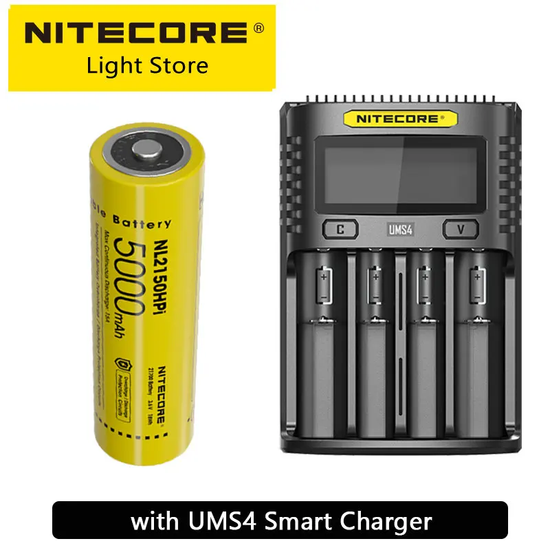 

NITECORE NL2150HPi 21700 Li-ion Battery 15A 3.6V 18Wh 5000mAh i Series Smart For Flashlight P20ix P30i P10iX i4000R P20i