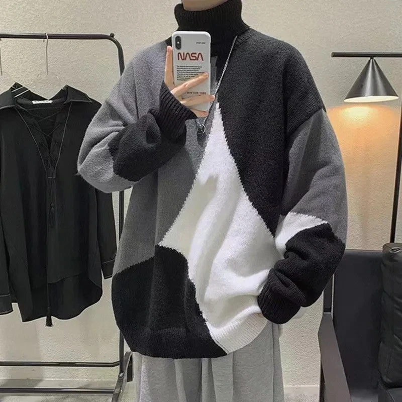 Fashion Autumn Winter Men's Cool Boy Casual Loose Tess Knitted Patchwork Plaid Pullover Sweater Soft Warm Retro
Fashion Autumn Winter Men's Cool Boy Casual Loose Tess Knitted Patchwork Plaid Pullover Sweater Soft Warm Retro