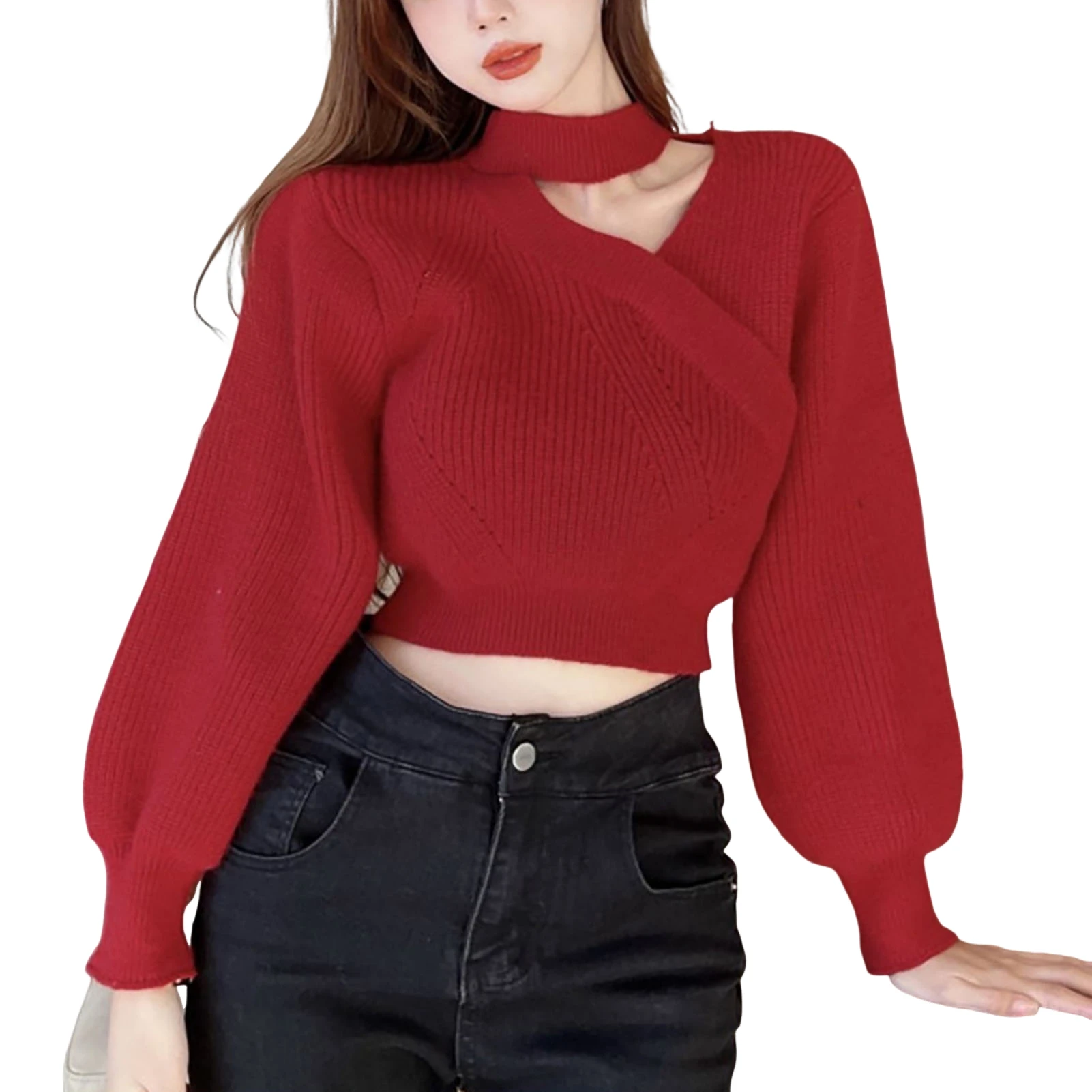 Women's Halter Neck Sweater Trendy High Waist Casual All- Sweater Good Gift for Mother Female Friends
Women's Halter Neck Sweater Trendy High Waist Casual All- Sweater Good Gift for Mother Female Friends