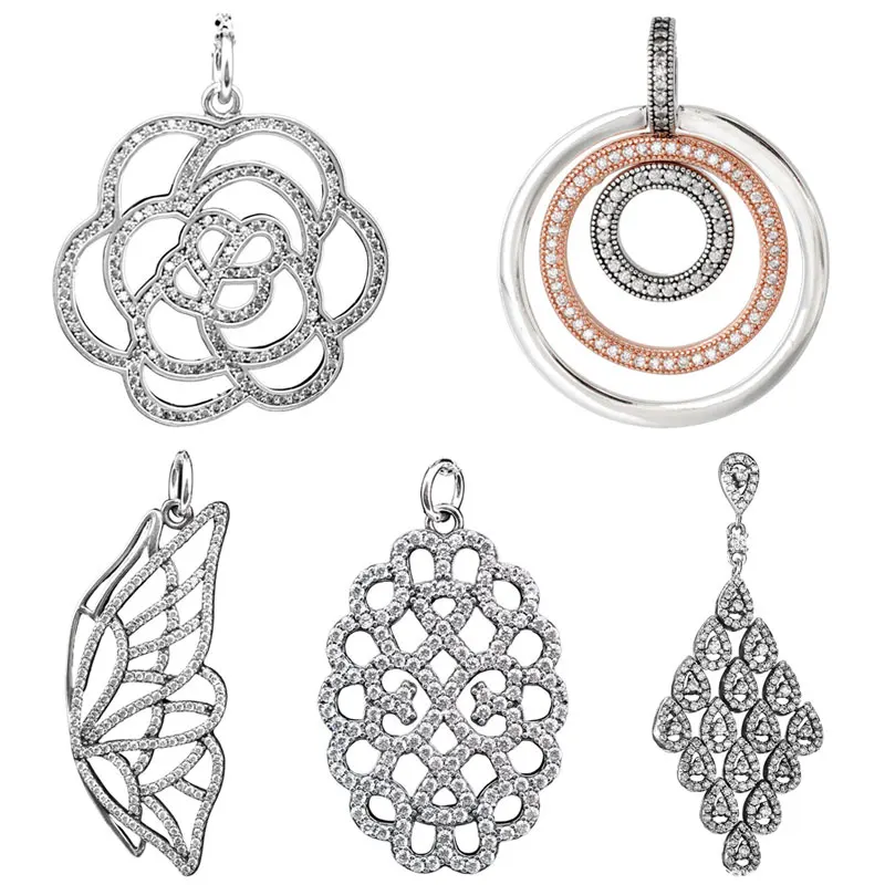 Two-tone Circles Rose Flower Butterfly Wing Necklace Pendant Beads 925 Sterling Silver Charm Fit Bracelet DIY Jewelry
Two-tone Circles Rose Flower Butterfly Wing Necklace Pendant Beads 925 Sterling Silver Charm Fit Bracelet DIY Jewelry