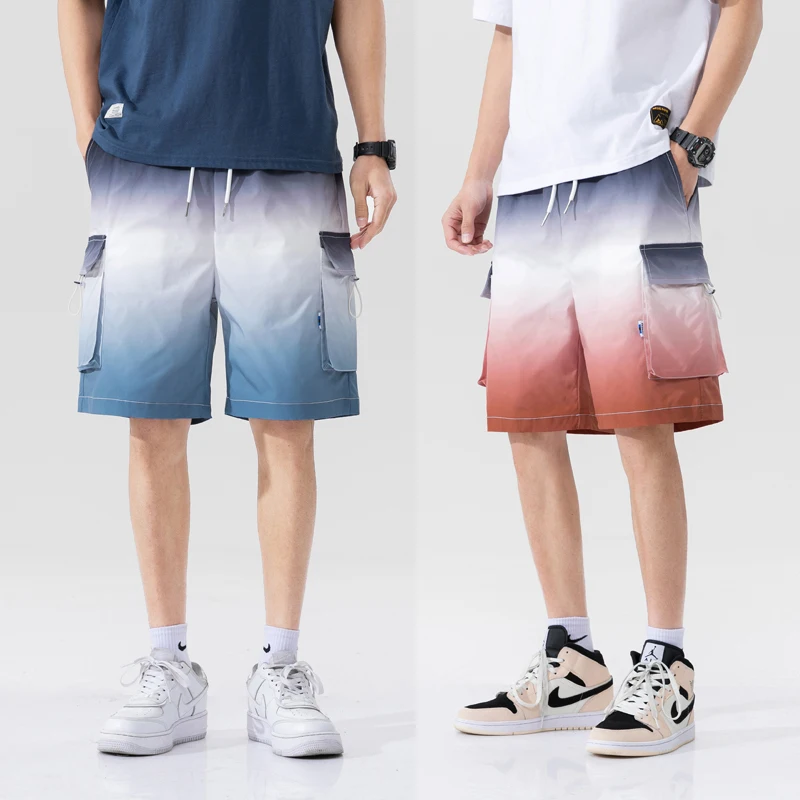 Summer Trendy gradual change Cargo Shorts 2022 New Japan Style Bermuda Men High Street Retro Loose All-match Knee Length Shorts
Summer Trendy gradual change Cargo Shorts 2022 New Japan Style Bermuda Men High Street Retro Loose All-match Knee Length Shorts