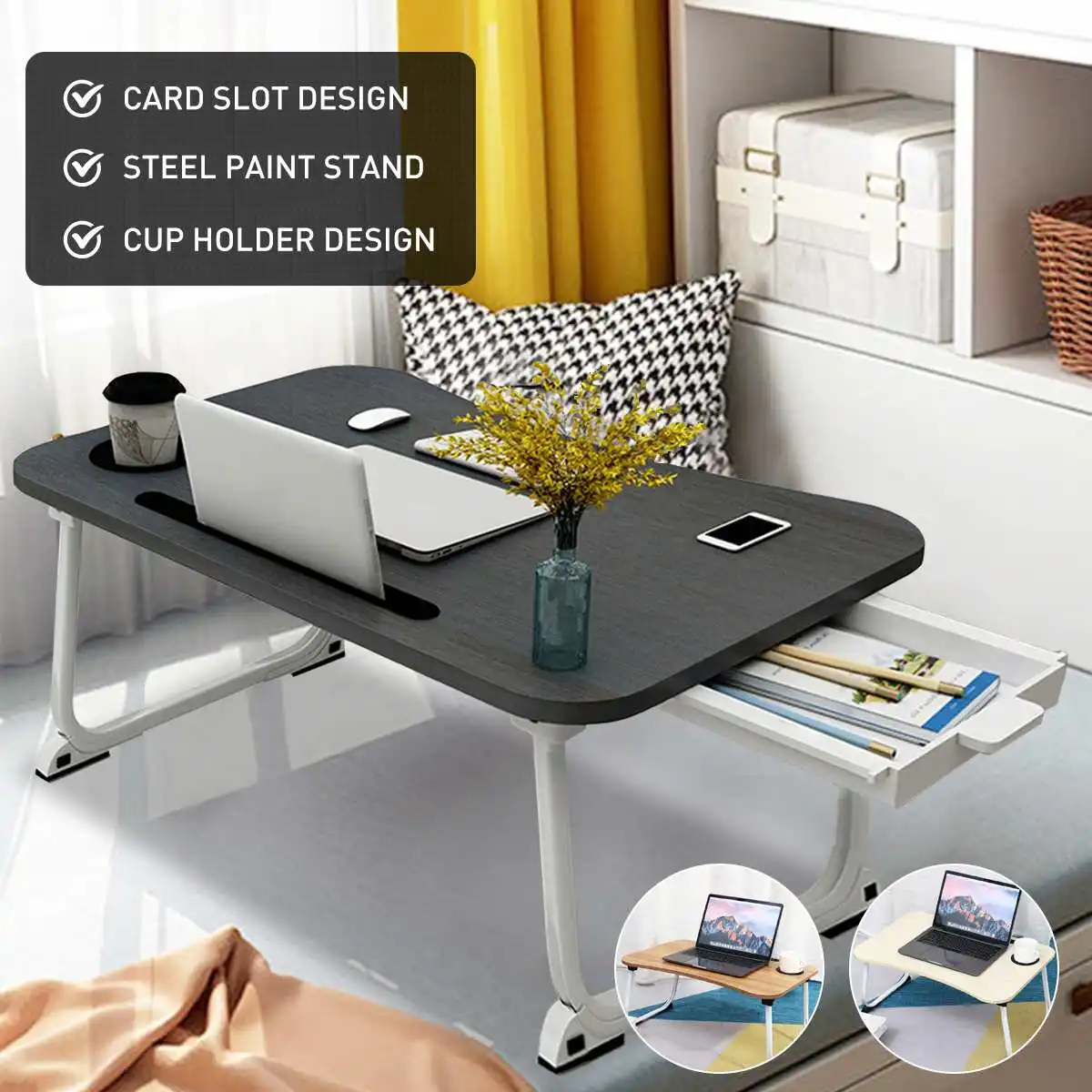 Portable Folding Laptop Stand Holder Study Table Lapdesk Wooden Foldable Computer Desk for TV Bed Sofa Tea Serving Tray Table
Portable Folding Laptop Stand Holder Study Table Lapdesk Wooden Foldable Computer Desk for TV Bed Sofa Tea Serving Tray Table