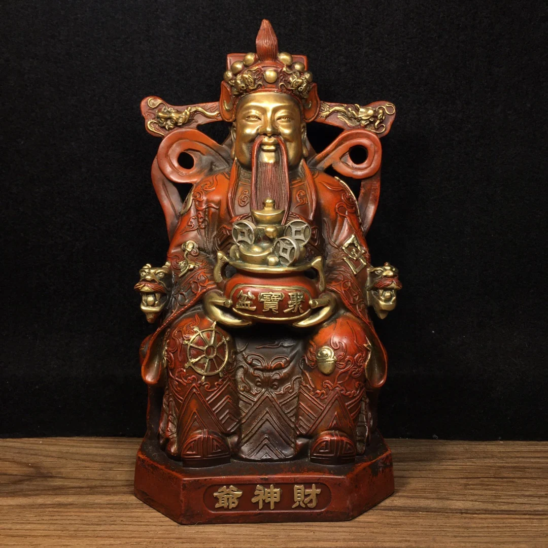 10"Tibetan Temple Collection Old Bronze Real gold in gold Amass wealth God of Wealth treasure bowl ingot coin worship hall
10"Tibetan Temple Collection Old Bronze Real gold in gold Amass wealth God of Wealth treasure bowl ingot coin worship hall