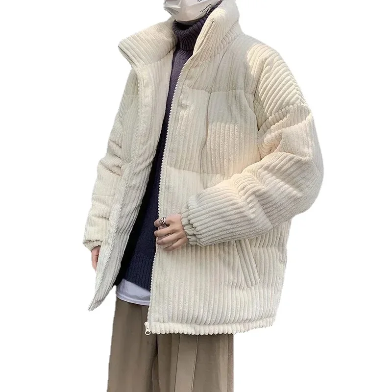 

Зимняя мужская парка, утепленное теплое пальто с воротником-стойкой, парки в Корейском стиле, зимние теплые куртки