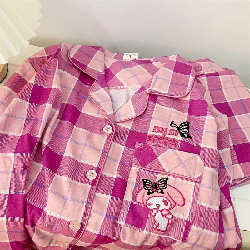 Kawaii Sanrioed Women's Pajamas Set Cartoon Cute Kuromi My Melody Cinnamoroll Cotton Loose Casual Home Suit Gift for Girls
Kawaii Sanrioed Women's Pajamas Set Cartoon Cute Kuromi My Melody Cinnamoroll Cotton Loose Casual Home Suit Gift for Girls