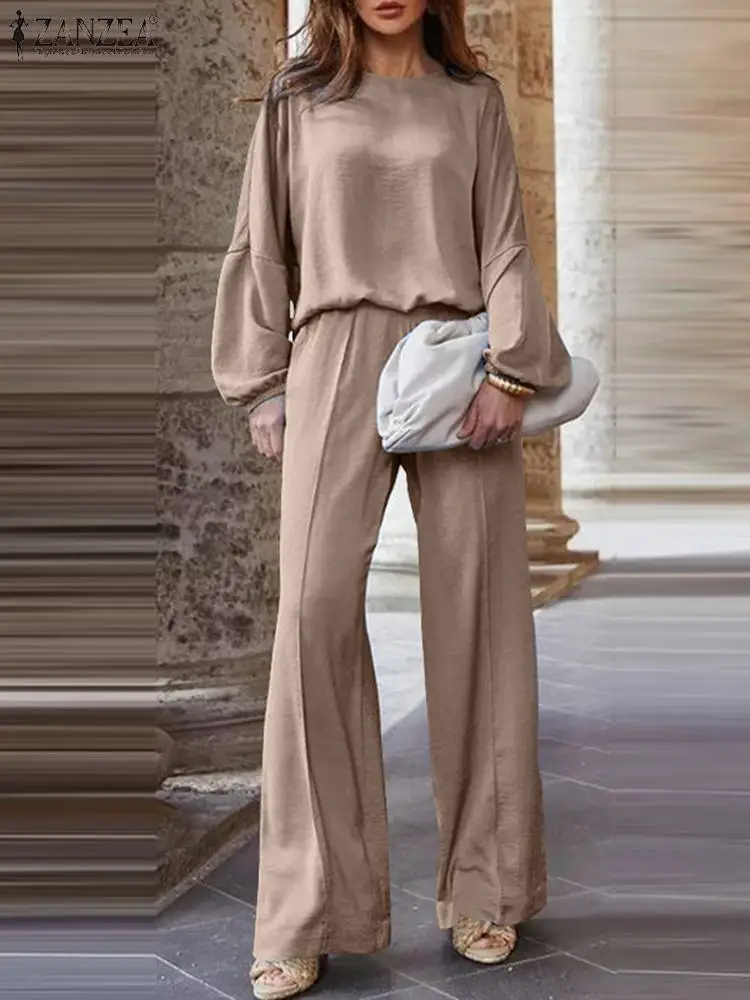 ZANZEA Fashion Matching Sets Elegant Solid Suit Long Sleeve O-Neck Wide Leg Pant 2PCS Casual OL Work Urban Tracksuit Oversized
ZANZEA Fashion Matching Sets Elegant Solid Suit Long Sleeve O-Neck Wide Leg Pant 2PCS Casual OL Work Urban Tracksuit Oversized