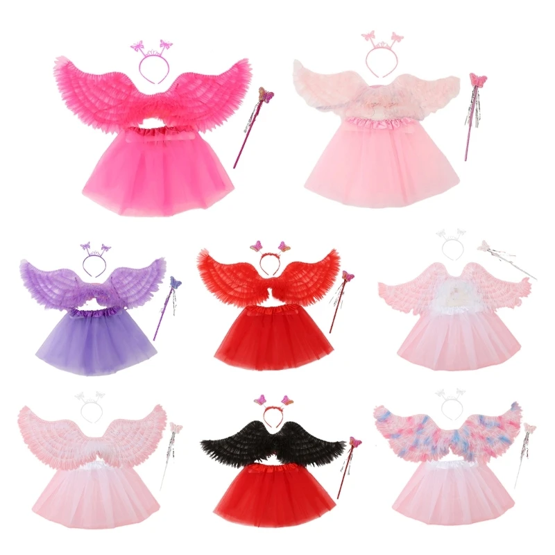 Fairy Costume Set with Headband Wand Skirt Halloween Costume Wing Fairy Wing Angel Wing Princess Wing for Dropship
Fairy Costume Set with Headband Wand Skirt Halloween Costume Wing Fairy Wing Angel Wing Princess Wing for Dropship