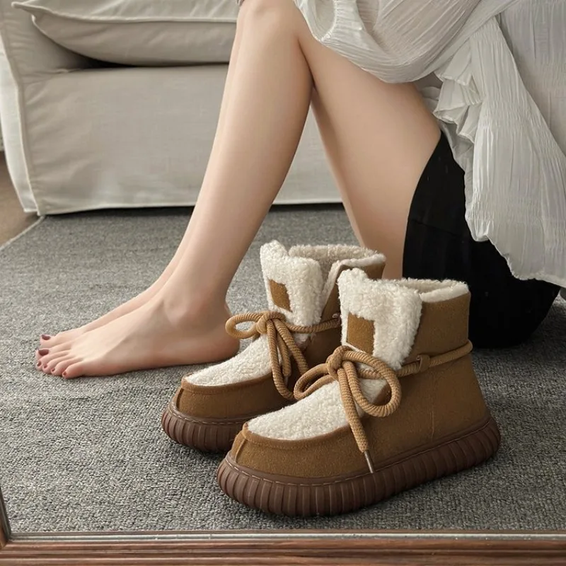New Winter Platform Shoes Women's Ankle Boots Warm Short Plush Cotton Lace-up Outdoors Casual Women's Snow Boots Shoes for Women
New Winter Platform Shoes Women's Ankle Boots Warm Short Plush Cotton Lace-up Outdoors Casual Women's Snow Boots Shoes for Women
