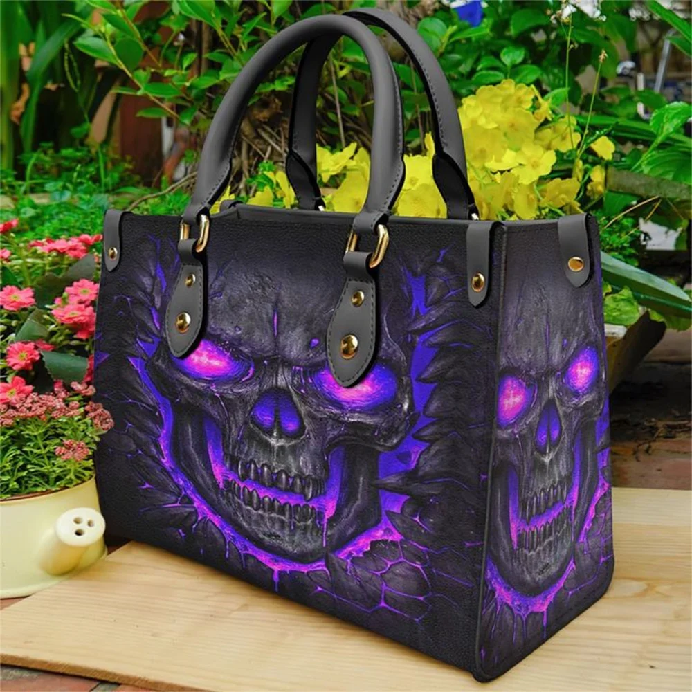 Purple Skull Leather Bag Handbag Purse for Women Fashion Small Casual Tote Luxury Shoulder Messenger Bolsa Female Top-handle Sac
Purple Skull Leather Bag Handbag Purse for Women Fashion Small Casual Tote Luxury Shoulder Messenger Bolsa Female Top-handle Sac