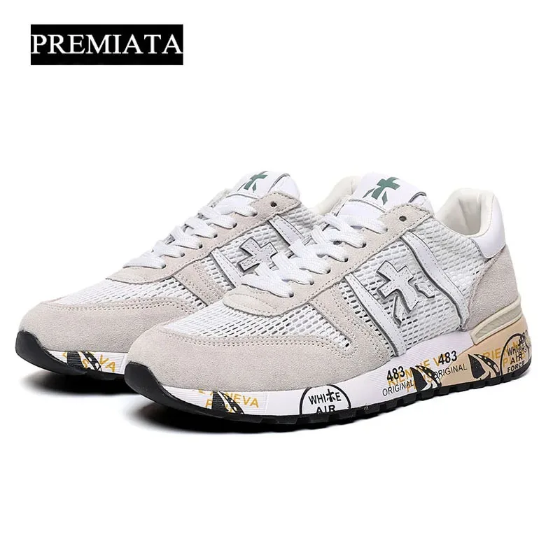 

PREMIATA Shoes for Men and Women New Luxury Design Breathable Waterproof Multi-color Element Millet Lace-up Casual Sports Shoes