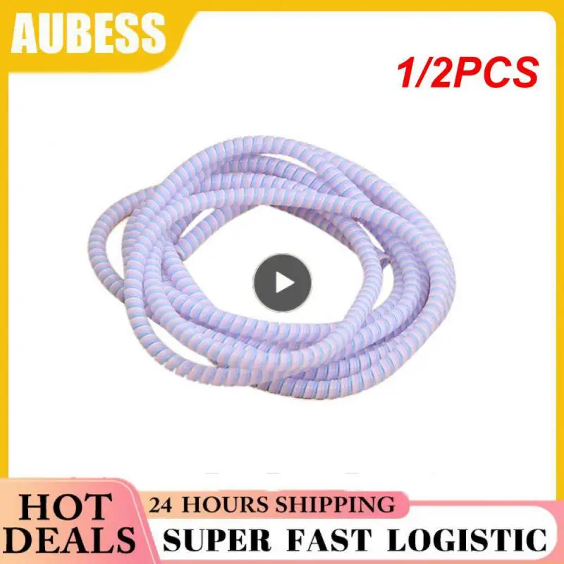 

1/2PCS 140cm Cable Protectors Soft Spiral USB Wire Protector Flexible Cord Protector For MacBook Laptop Earphone Computers