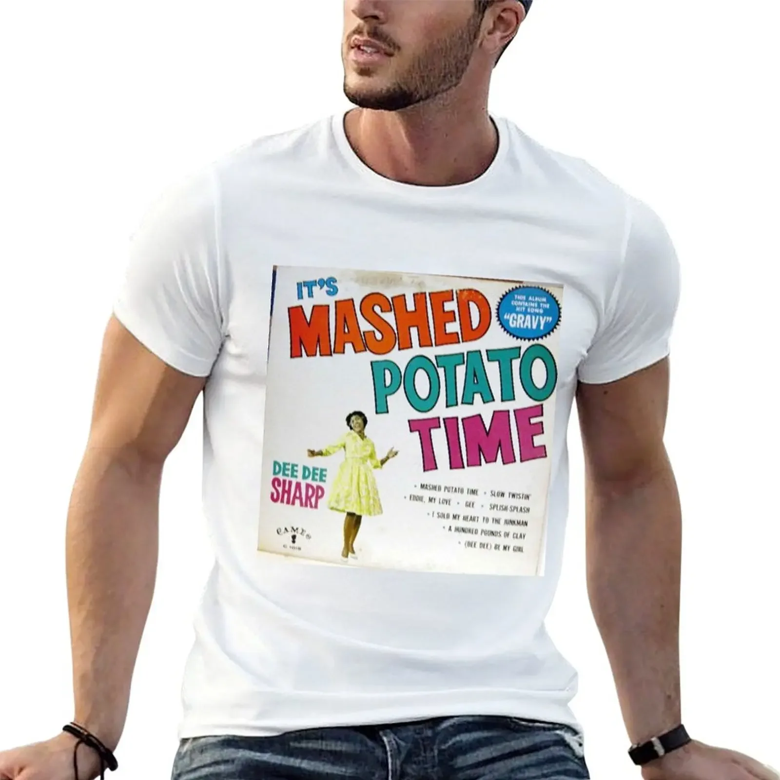 It's Mashed Potato Time by Dee Dee Sharp T-shirt sublime graphics slim fit t shirts for men 
It's Mashed Potato Time by Dee Dee Sharp T-shirt sublime graphics slim fit t shirts for men