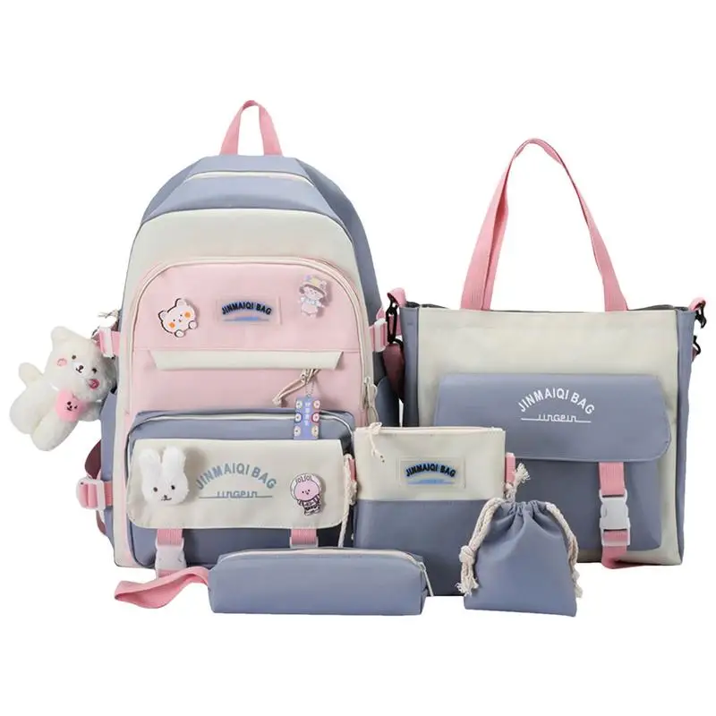 Backpack Combo For School Aesthetic Cute Backpack School Supplies Bear Pendant Pin 5-pcs GirlsDaypack Backpack Set Oxford Canvas
Backpack Combo For School Aesthetic Cute Backpack School Supplies Bear Pendant Pin 5-pcs GirlsDaypack Backpack Set Oxford Canvas