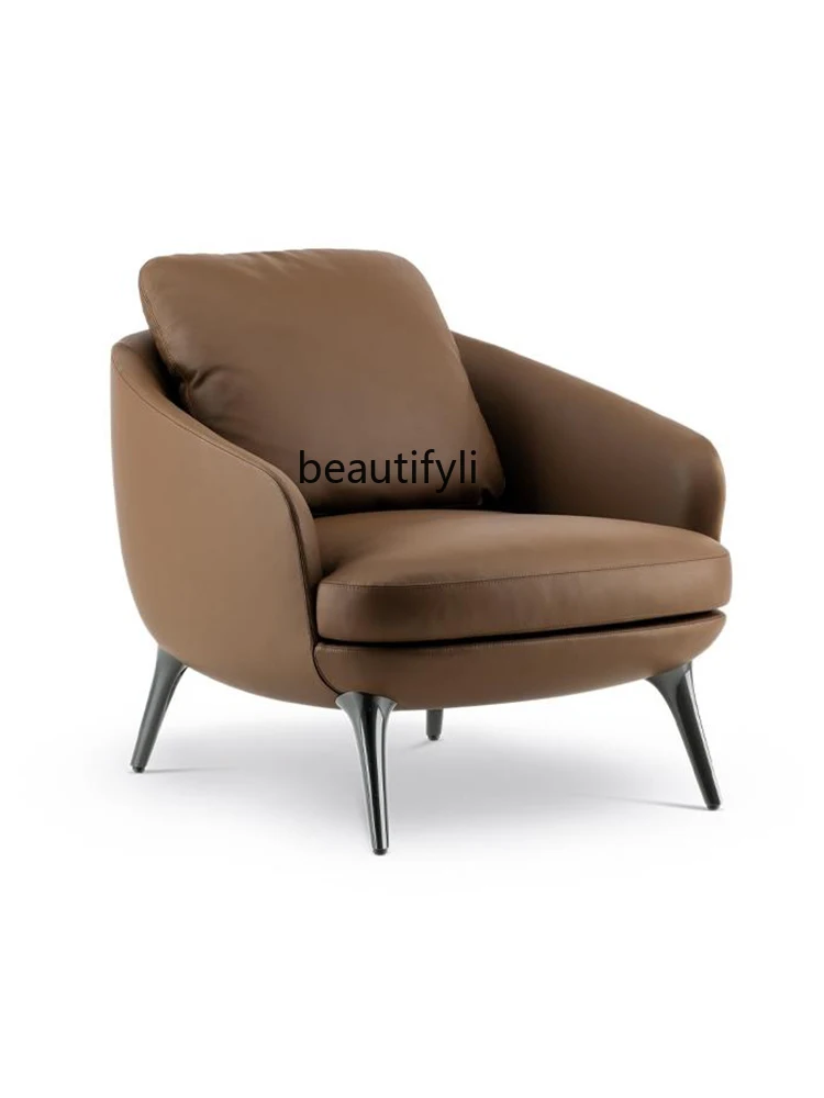 Italian Genuine Leather Couch Leisure Balcony Fabric Single Light Luxury Home Nordic Simple 
Italian Genuine Leather Couch Leisure Balcony Fabric Single Light Luxury Home Nordic Simple