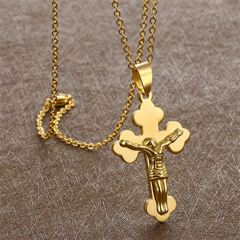 10Pcs 100% Stainless Steel Christian Jesus Cross Pendant Necklace Ladies Men Necklace Religious Easter Prayer Baptism Jewelry
10Pcs 100% Stainless Steel Christian Jesus Cross Pendant Necklace Ladies Men Necklace Religious Easter Prayer Baptism Jewelry