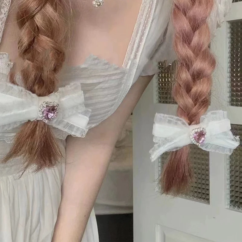1/2pcs Sweet Lolita Bow Hairpin Women Girls Lovely White Lace Hair Clips Y2K Retro Zircon Heart HairClip Barrettes Headwear
1/2pcs Sweet Lolita Bow Hairpin Women Girls Lovely White Lace Hair Clips Y2K Retro Zircon Heart HairClip Barrettes Headwear