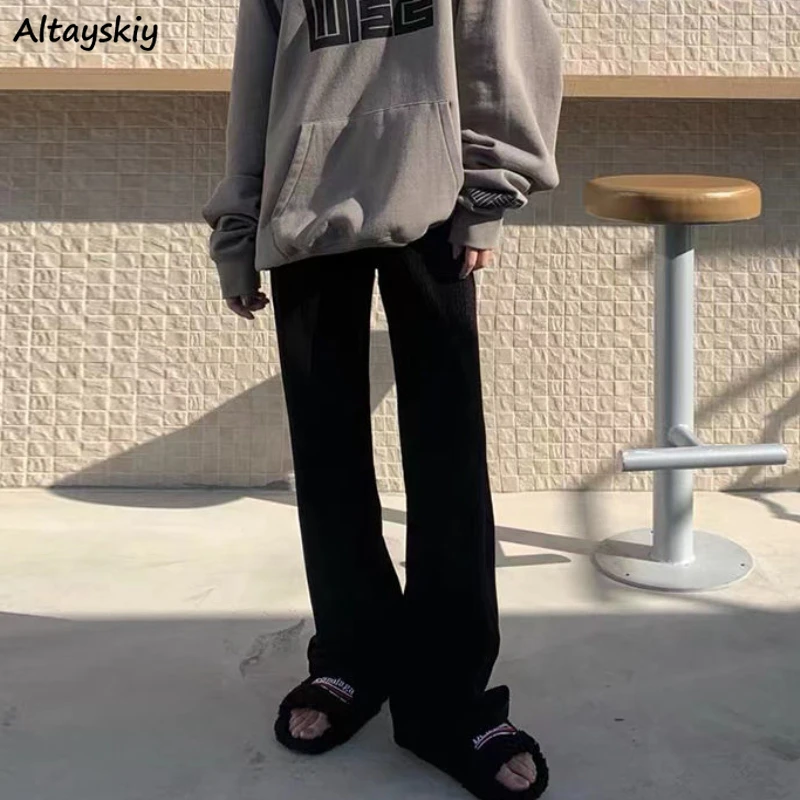 High Waist Pants Women Winter Thicker All-match Cozy Simple Popular Wide-leg Trouser Pure Ladies Clothes Leisure Mujer Pantalone
High Waist Pants Women Winter Thicker All-match Cozy Simple Popular Wide-leg Trouser Pure Ladies Clothes Leisure Mujer Pantalone