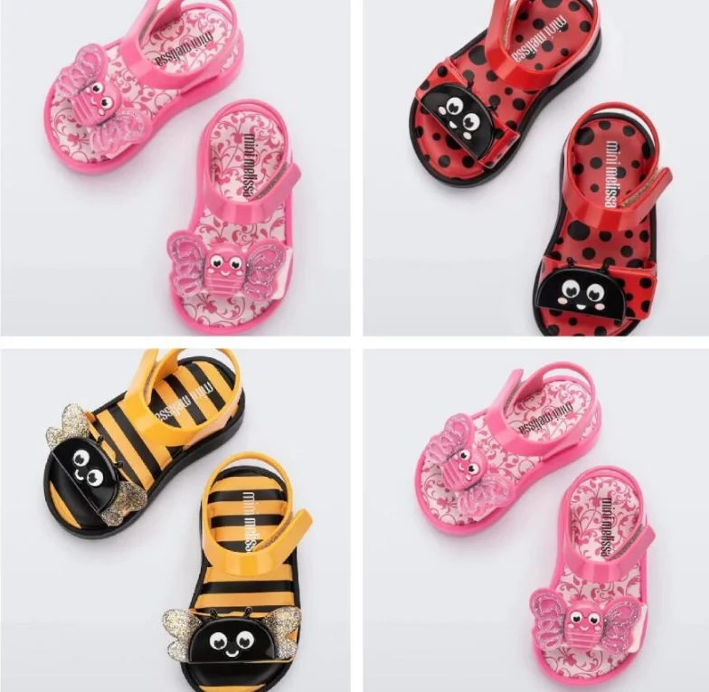 

Детские сандалии-желе Melissa с открытым носком для мальчиков и девочек, летняя пляжная обувь