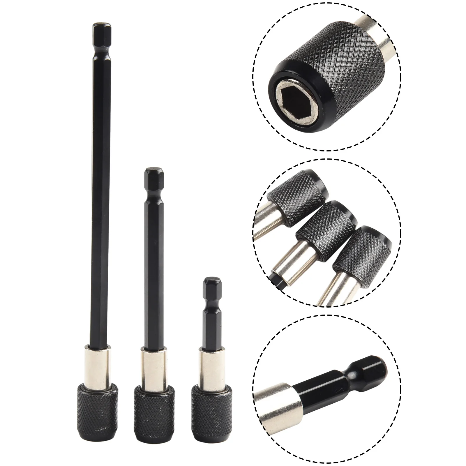 3PC Hexagonal Quick Release Self-locking Extension Rod Electric Drill Driver Bit Extension Rod Extension Rod Extension Rod Tools
3PC Hexagonal Quick Release Self-locking Extension Rod Electric Drill Driver Bit Extension Rod Extension Rod Extension Rod Tools