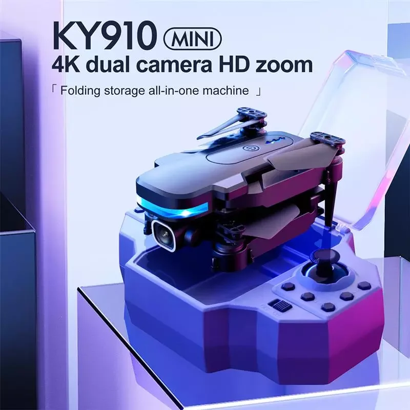 KY910 Mini Drone 4K Professional HD Dual Camera 2.4G Wifi FPV Foldable RC Quadcopter Aerial Photography Aircraft
KY910 Mini Drone 4K Professional HD Dual Camera 2.4G Wifi FPV Foldable RC Quadcopter Aerial Photography Aircraft