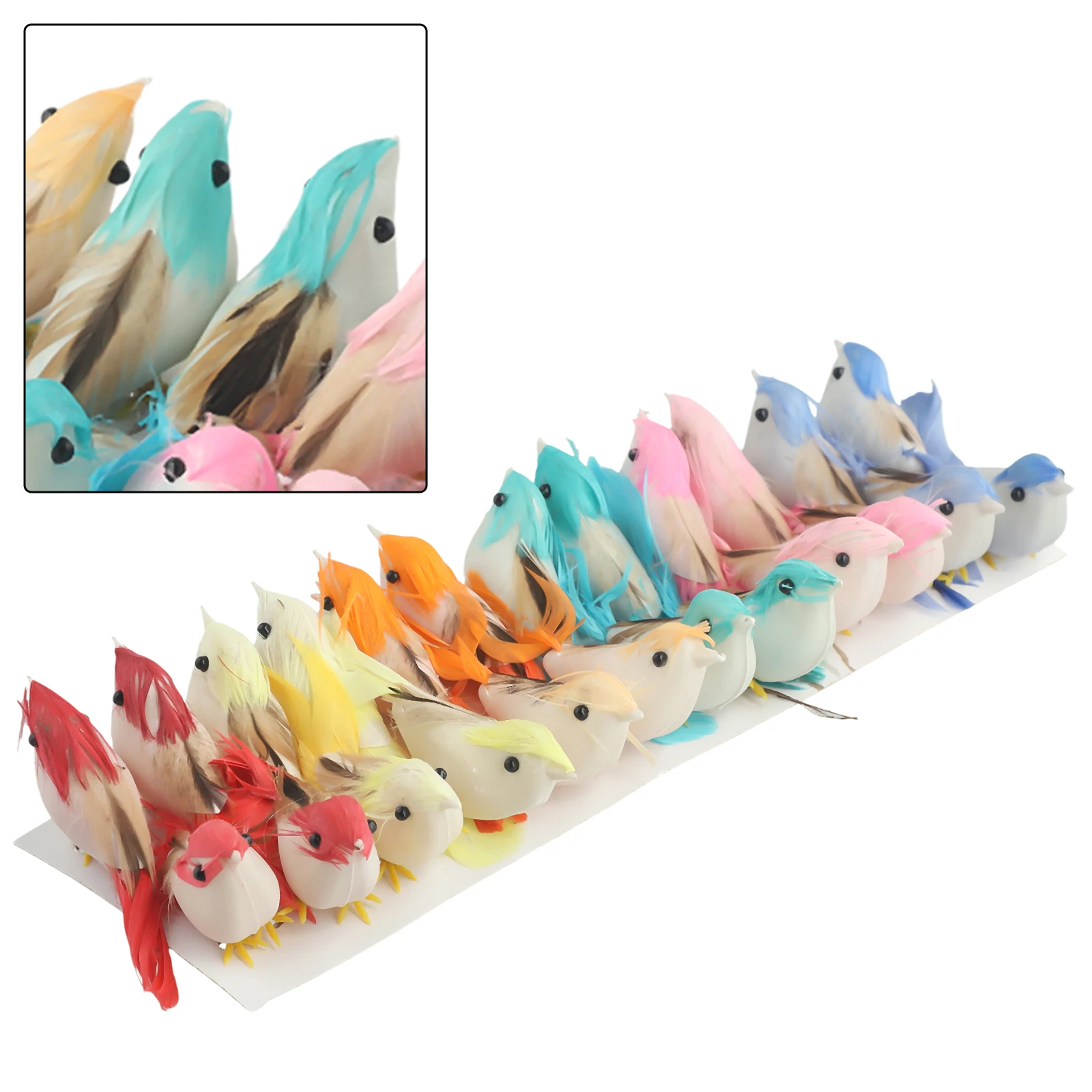 10 X 6cm Simulation Feather Bird 24 Pcs A Craft Scene Arrangements DIY Crafts Fairy Garden Foam Multi Functional
10 X 6cm Simulation Feather Bird 24 Pcs A Craft Scene Arrangements DIY Crafts Fairy Garden Foam Multi Functional