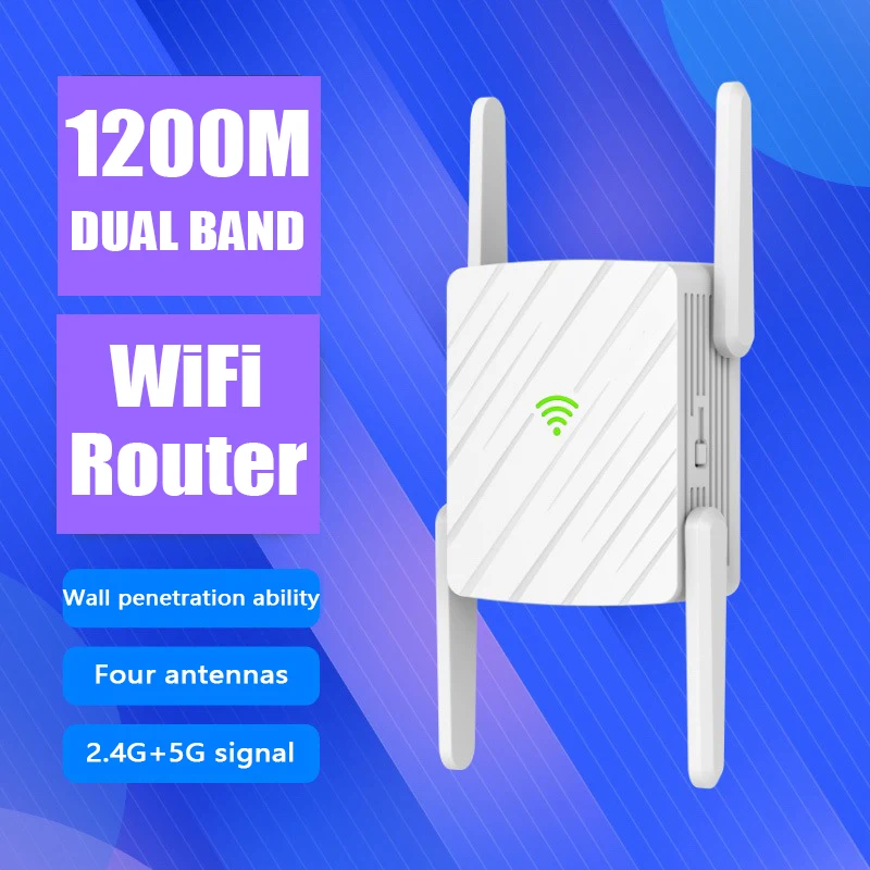 NEW 1200M Wifi Repeater Booster Dual-band 2.4G and 5G Wireless Router Extender Amplifier WiFi Signal Booster for Home Office
NEW 1200M Wifi Repeater Booster Dual-band 2.4G and 5G Wireless Router Extender Amplifier WiFi Signal Booster for Home Office