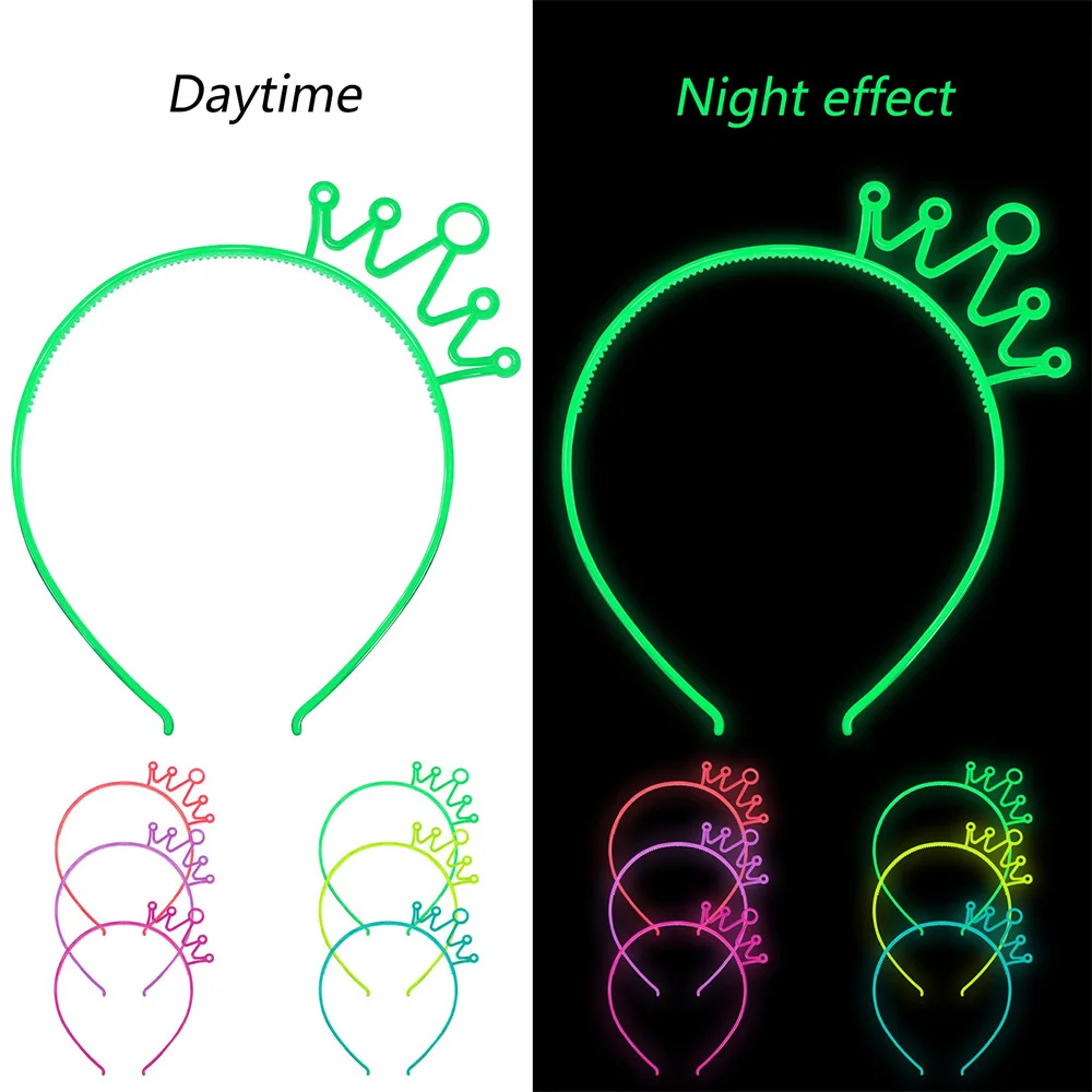 6pcs Glow in the Dark Plastic Headband Crowns Wedding Party Accessories Adults Little Girl Birthday Decoration Supplies Need UV
6pcs Glow in the Dark Plastic Headband Crowns Wedding Party Accessories Adults Little Girl Birthday Decoration Supplies Need UV