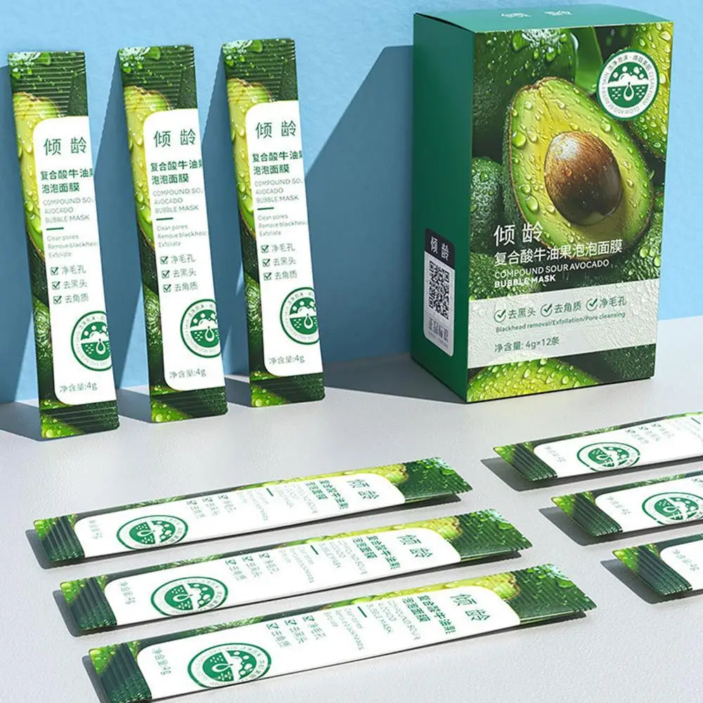 10/12Pcs Composite Sour Avocado Bubble Mask Skin Care Detox Face Mask Deep Cleaning Anti-Acne Refining Pores Nourishing Soothing
10/12Pcs Composite Sour Avocado Bubble Mask Skin Care Detox Face Mask Deep Cleaning Anti-Acne Refining Pores Nourishing Soothing