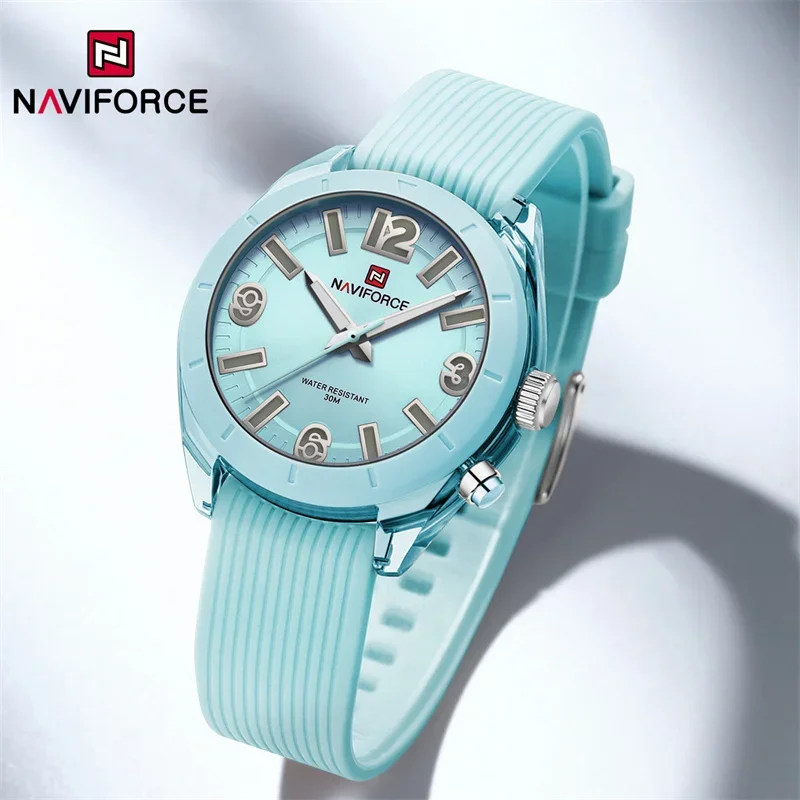 

NAVIFORCE High Quality Watch For Women Waterproof Ladies Fashion Casual Silicone Strap Luminous Quartz Wristwatches Reloj Mujer