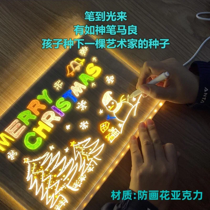 Set Up A Stall With A Small Blackboard That Emits Light And Can Be Erased. White Board Led Acrylic Transparent Memo Board. Fluor
Set Up A Stall With A Small Blackboard That Emits Light And Can Be Erased. White Board Led Acrylic Transparent Memo Board. Fluor