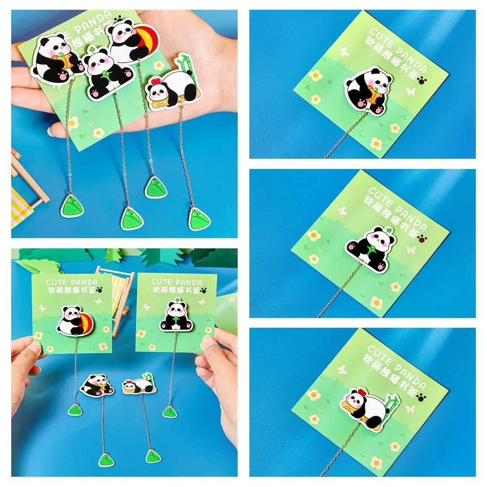 

3 шт. язычная маркировка панда, маркер для книг, подвеска в китайском стиле с кисточкой, закладки для книг, языки, акриловая