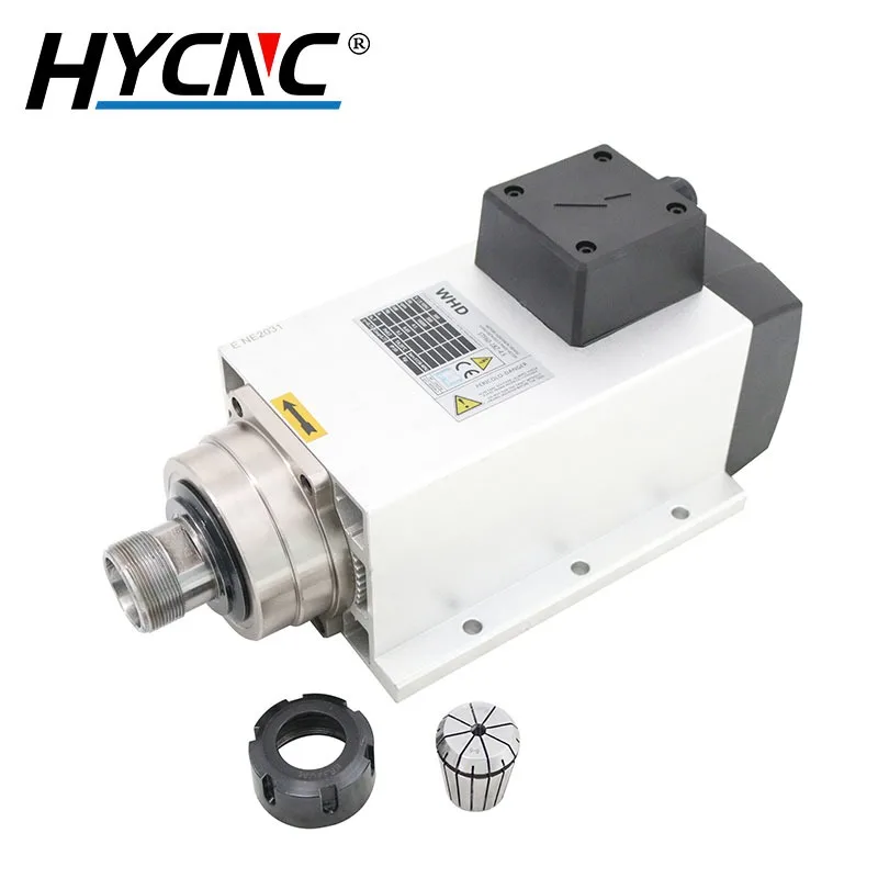 CNC Engraving Machine 4.5KW Square Air-cooled Spindle Motor with Flange ER32 Chuck 4 Bearing
CNC Engraving Machine 4.5KW Square Air-cooled Spindle Motor with Flange ER32 Chuck 4 Bearing