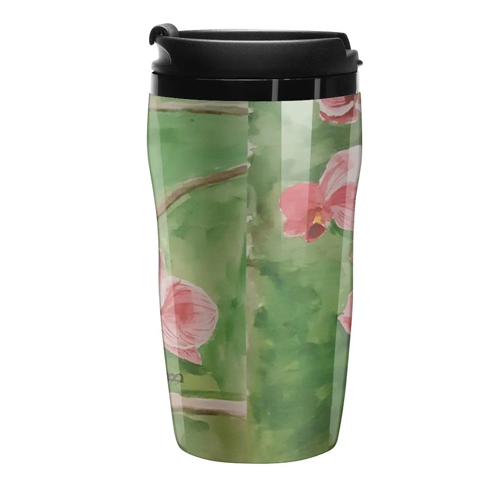 

New Hot Pink Orchids Travel Coffee Mug Coffee Cup Set Breakfast Cups Coffee Bottle Cups For Cafe