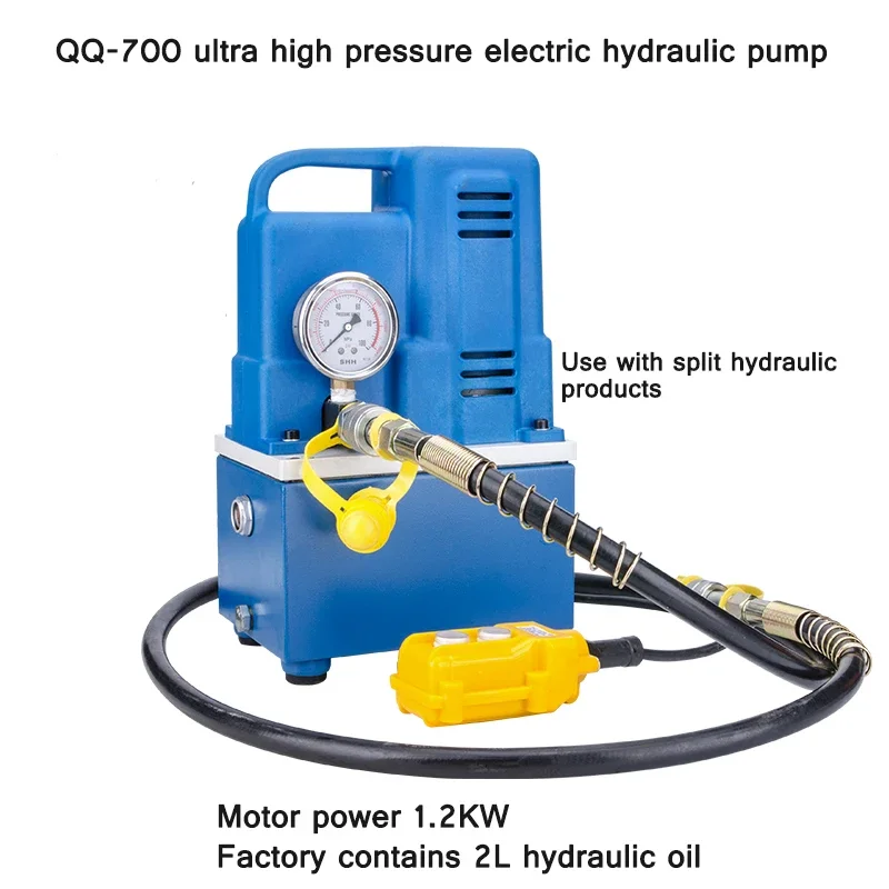 220V Portable Ultra-high Pressure Electric Oil Pump With Solenoid Valve Hydraulic Press Station QQ-700 Electric Oil Pump Machine
220V Portable Ultra-high Pressure Electric Oil Pump With Solenoid Valve Hydraulic Press Station QQ-700 Electric Oil Pump Machine