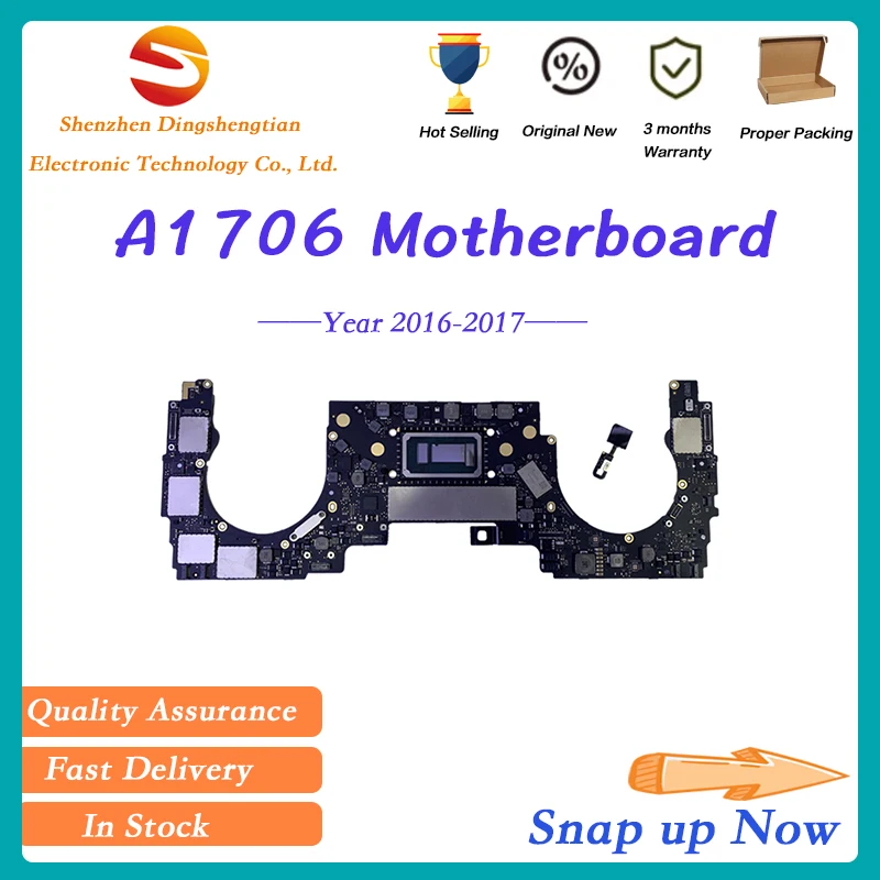 

Original For MacBook Pro Retina 13" A1706 Motherboard Logic Board i5 i7 256GB 512GB 1TB with Touch ID 2016 2017 Years