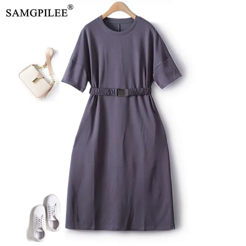 Elegant Party Dresses For Women 2023 Simple Raglan Short Sleeve Air Cotton Elastic Waist Mid Length Waist Solid Summer Dress 4XL
Elegant Party Dresses For Women 2023 Simple Raglan Short Sleeve Air Cotton Elastic Waist Mid Length Waist Solid Summer Dress 4XL