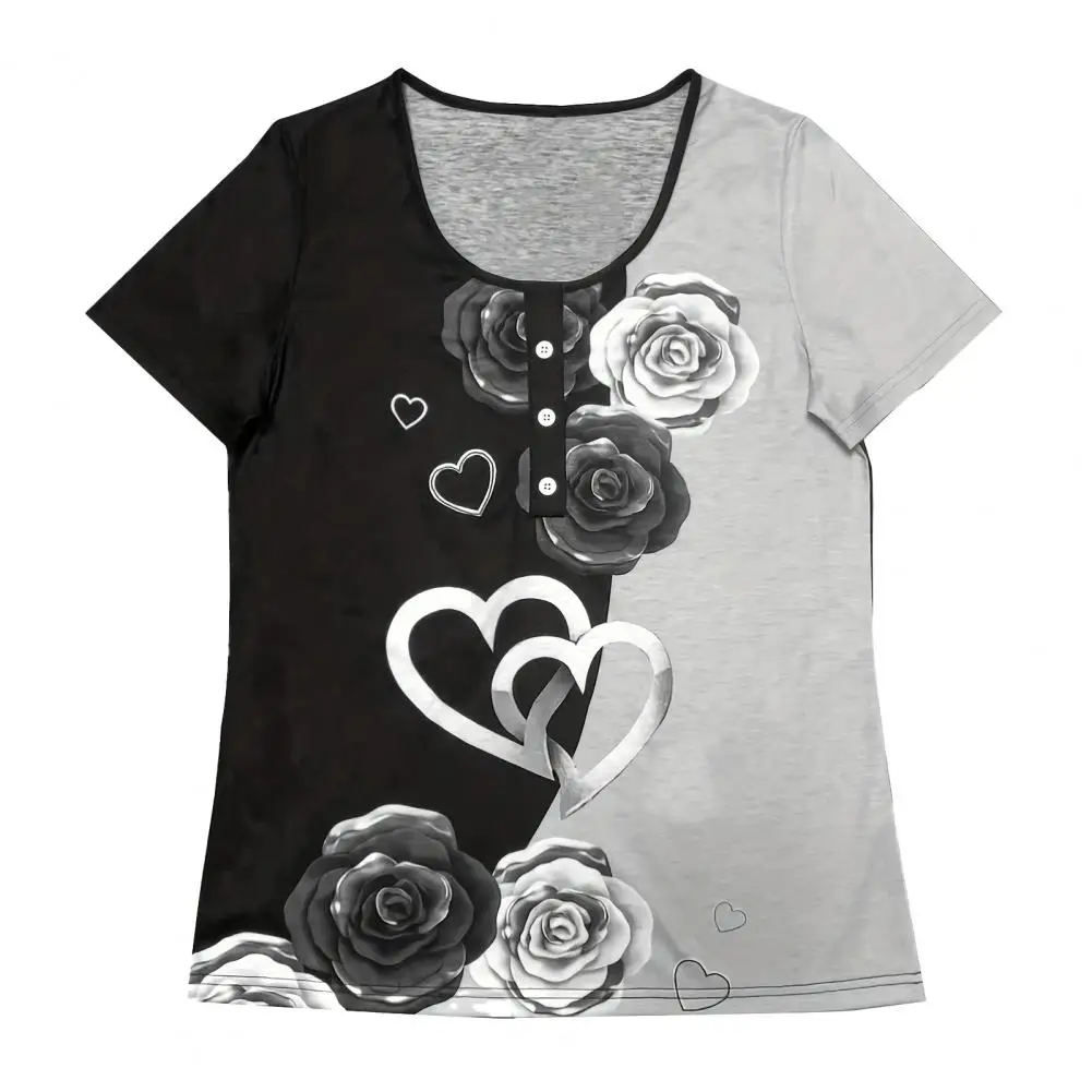 Printed Top Ethnic Style Floral Print Women's Summer T-shirt Collection O-neck Short Sleeve Tops Henley V Neck Blouses Casual
Printed Top Ethnic Style Floral Print Women's Summer T-shirt Collection O-neck Short Sleeve Tops Henley V Neck Blouses Casual