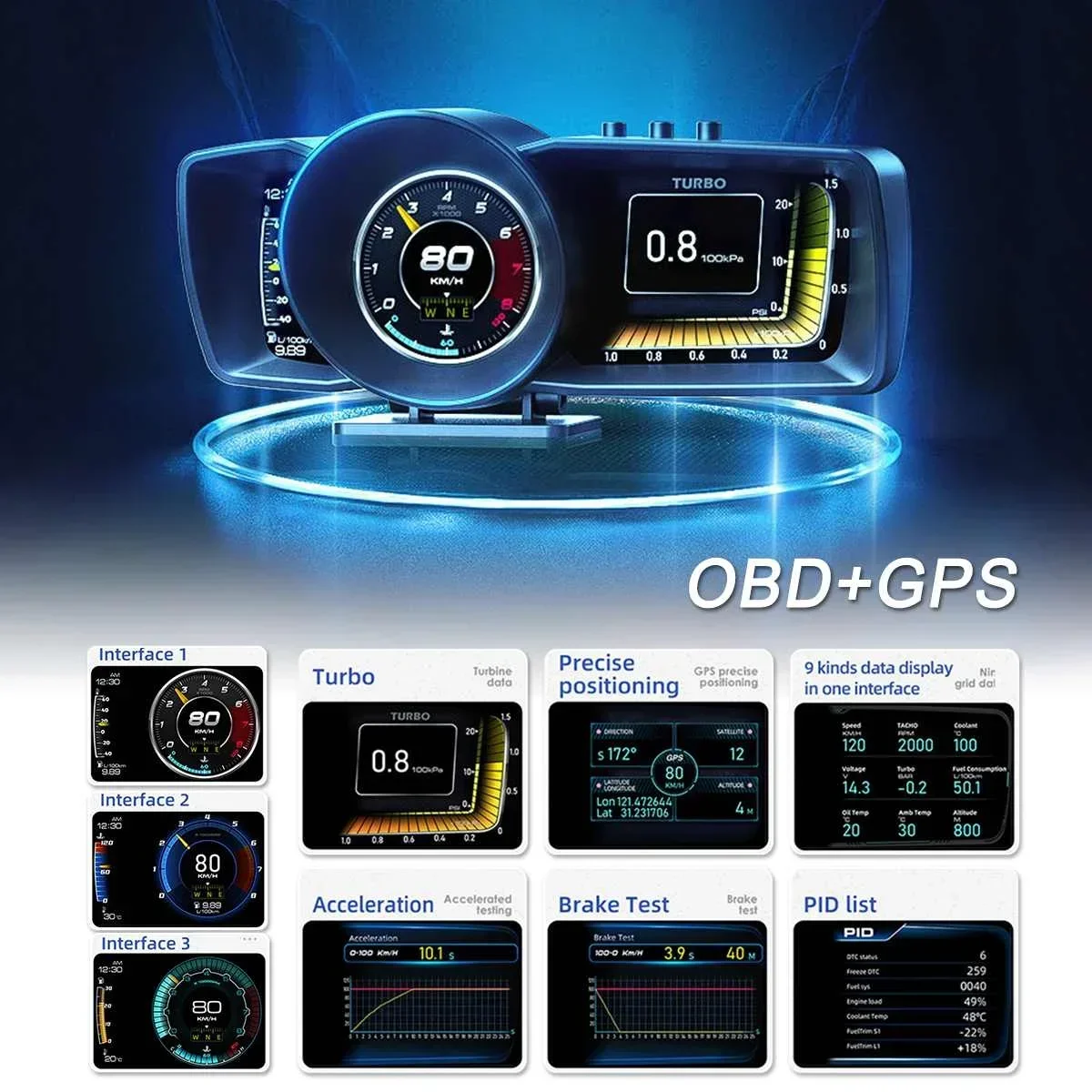 Универсальный Автомобильный сканер HUD OBD2, головной цифровой ЖК-дисплей, наконечники направления, тестер турботормоза, комплект для автомобильной сигнализации
Универсальный Автомобильный сканер HUD OBD2, головной цифровой ЖК-дисплей, наконечники направления, тестер турботормоза, комплект для автомобильной сигнализации