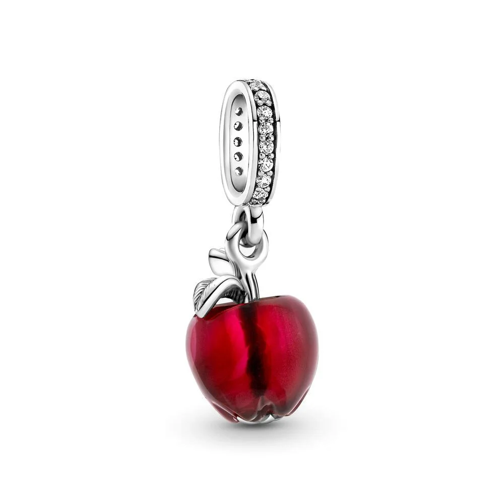 

Retro S925 Sterling Silver Charm Red Apple Pendant Fit Pandora Original Women's Bracelet Girlfriend Diy Boutique Gift Jewelry