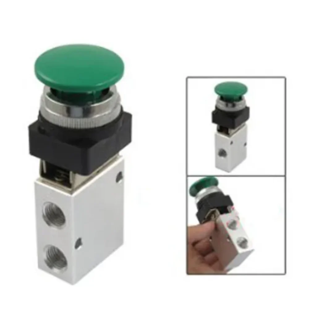 

Pneumatic switch 1/4" PT Green Mushroom Button 3 2 Way Pneumatic Mechanical Valve JM 322PB