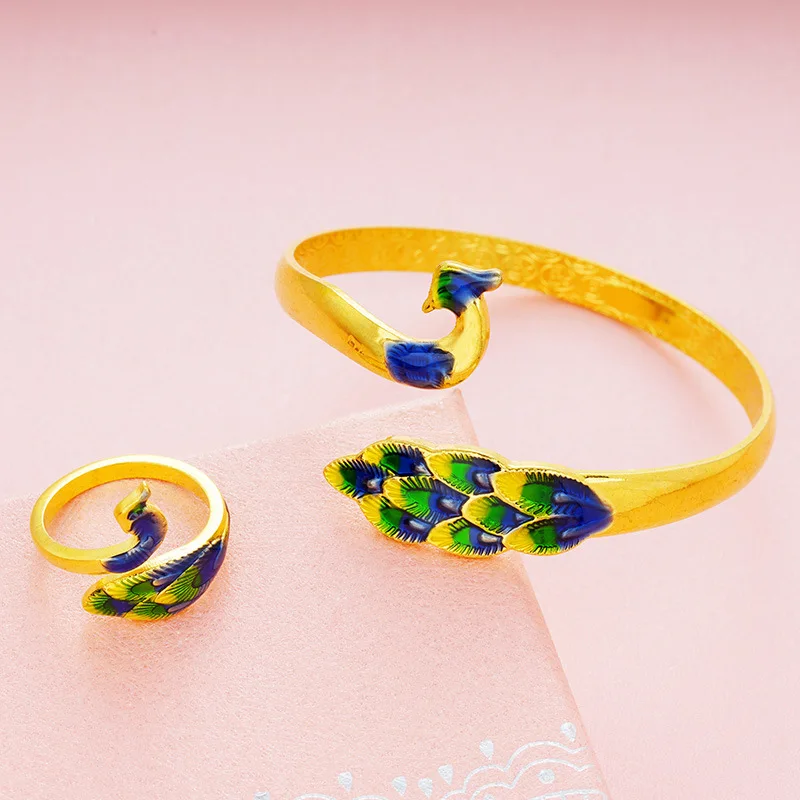 Позолоченный Браслет Из перегородчатого павлина, женская мода, простой подарок на день рождения, аксессуары для вечернего платья 
Позолоченный Браслет Из перегородчатого павлина, женская мода, простой подарок на день рождения, аксессуары для вечернего платья