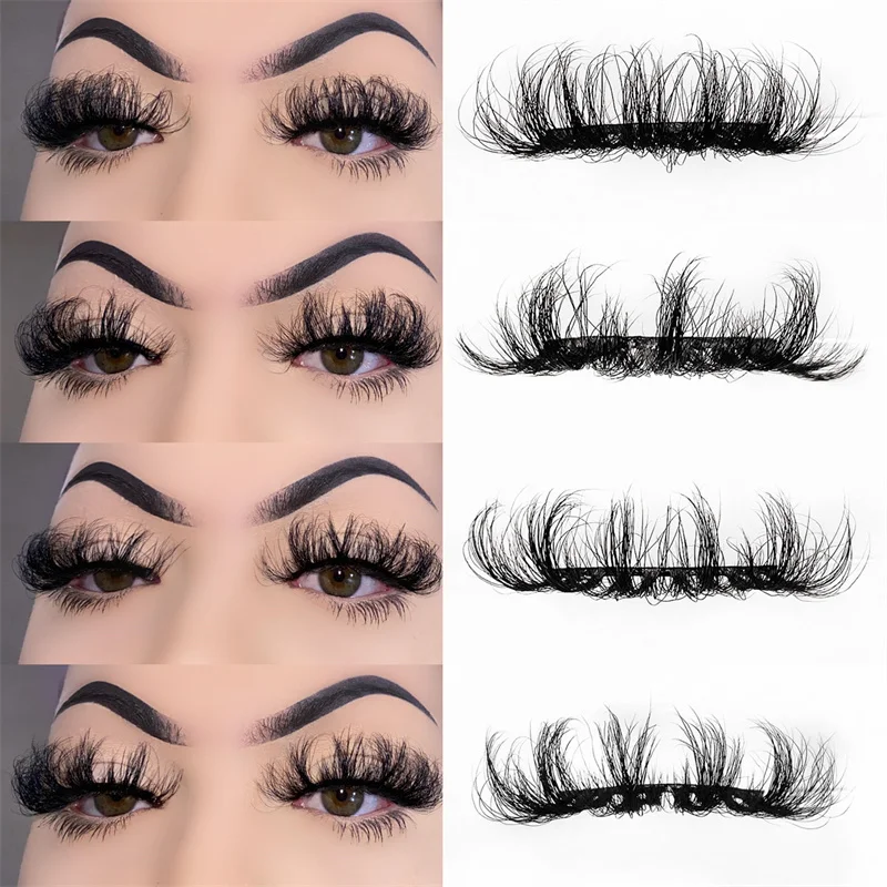 

Wholesale Eyelashes 2/3/5/10/20 Pair 25mm Super Fluffy Mink Wispy With Box Dramatic Volume Messy Long 25mm 3d Mink False Lashes