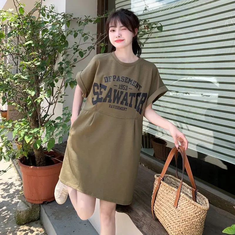 2023 New Summer Dress Women Loose Print Leisure Time Design Sense Waist Closing And Thin Letter Sweater Free Shipping
2023 New Summer Dress Women Loose Print Leisure Time Design Sense Waist Closing And Thin Letter Sweater Free Shipping
