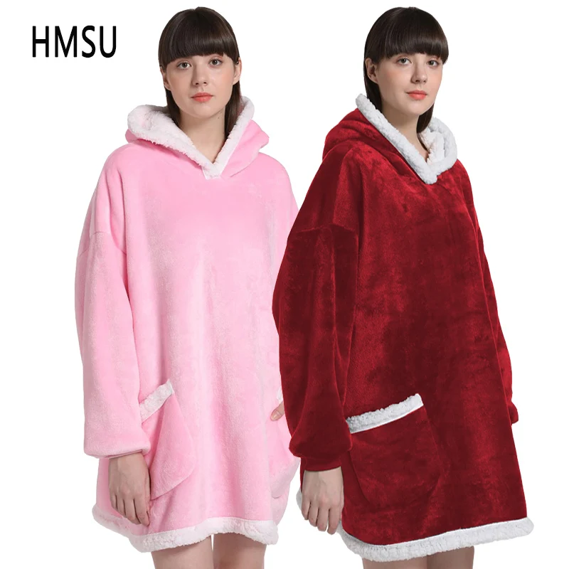 HMSU Warm thick TV Hooded Sweater Blanket Unisex Giant Pocket Adult and Children Fleece Weighted Blankets for Beds Travel home
HMSU Warm thick TV Hooded Sweater Blanket Unisex Giant Pocket Adult and Children Fleece Weighted Blankets for Beds Travel home