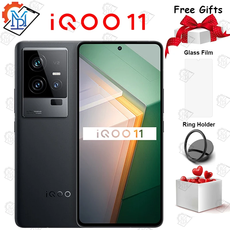 

Original Vivo iQOO 11 5G Mobile Phone 6.78 Inches AMOLED 144Hz Screen Snapdragon 8 Gen 2 Android 13 120W SuperCharger Smartphone